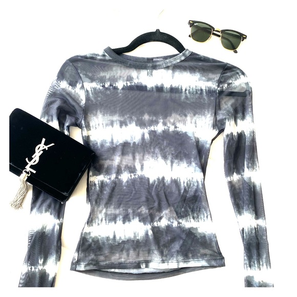 H&M tide dye mesh shirt XS - Picture 1 of 3